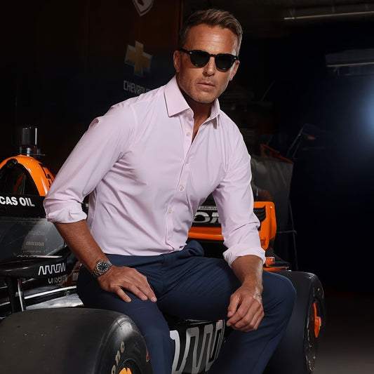 Apex Performance Dress Shirt Light Pink Twill