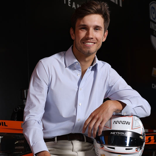 Apex Performance Dress Shirt White & Blue Cornerstone